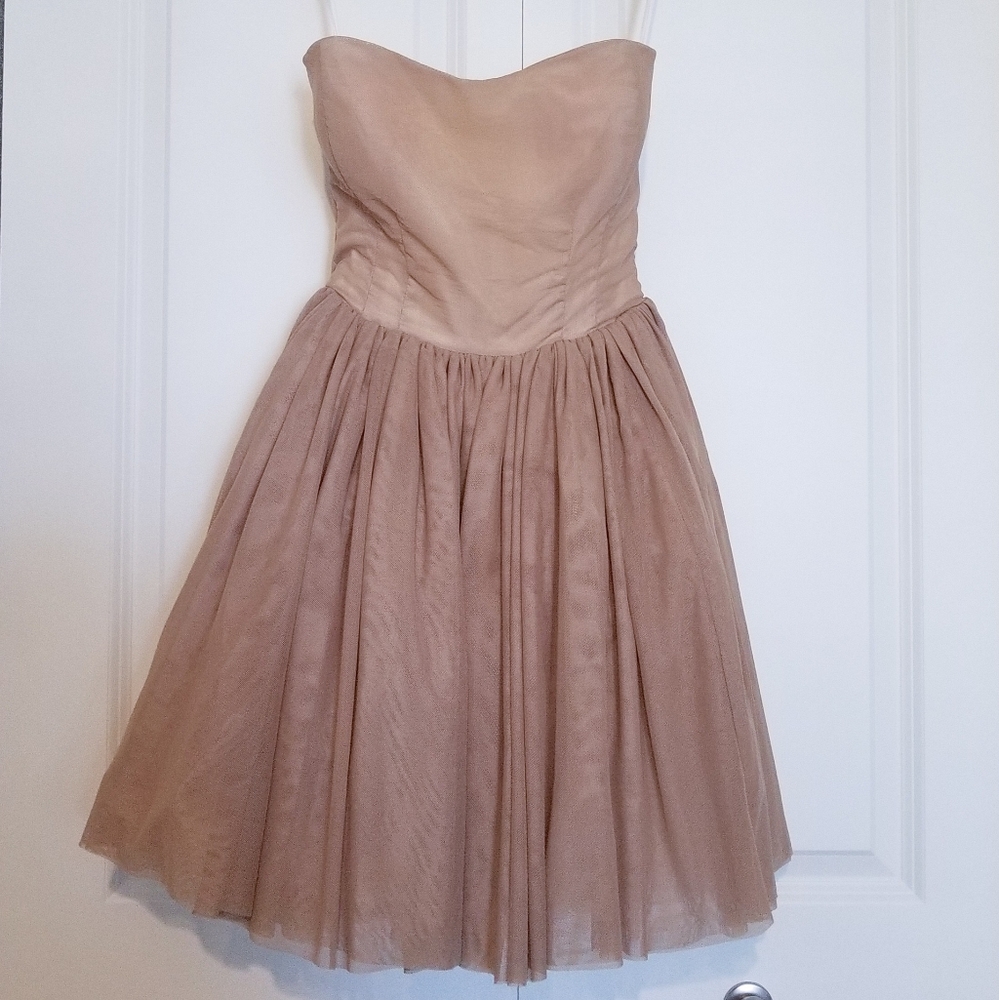 Allison Parris Strapless Ballerina Dress, Size 2, Fits XXS